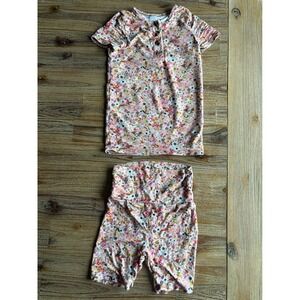 Lou Lou and Company Pink Floral Top and Shorts Set‎ Kids 3T